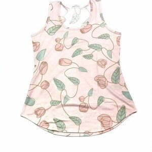 LuLaRoe Cream Tank Top with Watercolor Cherries